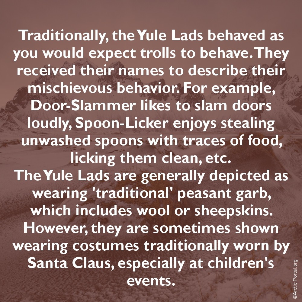 The thirteen Icelandic Yule Lads - About