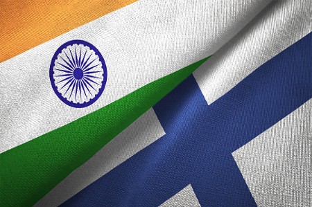India Finland flags combined
