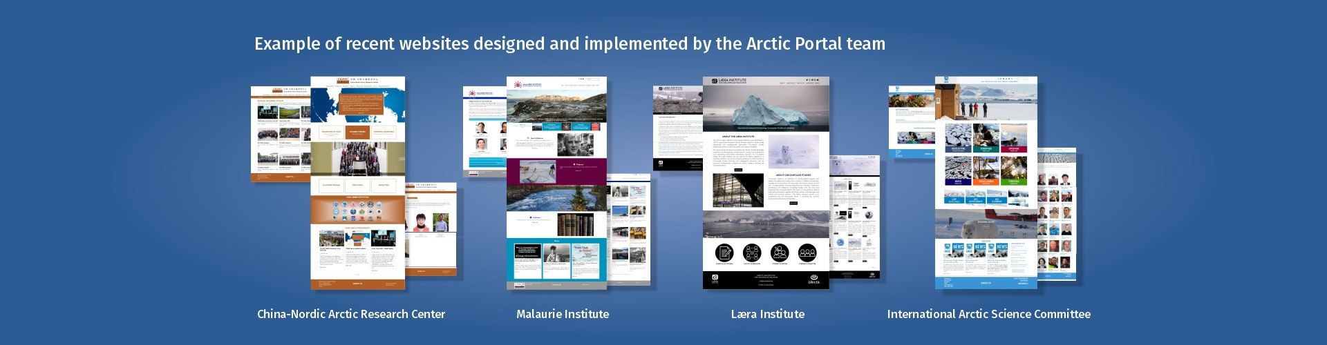 Example of designed & hosted websites by Arctic Portal