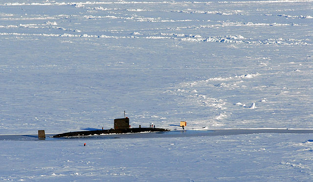 Submarine in the Arctic