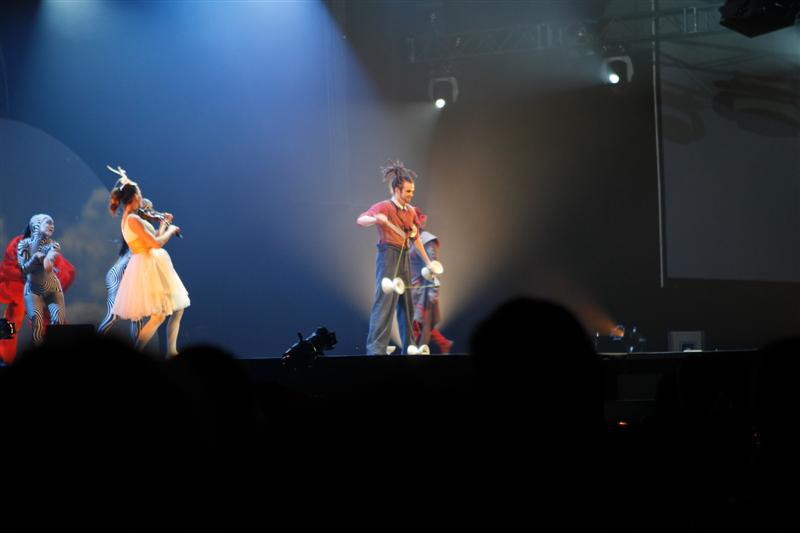 Cirque du Soleil performs at the closing ceremony.