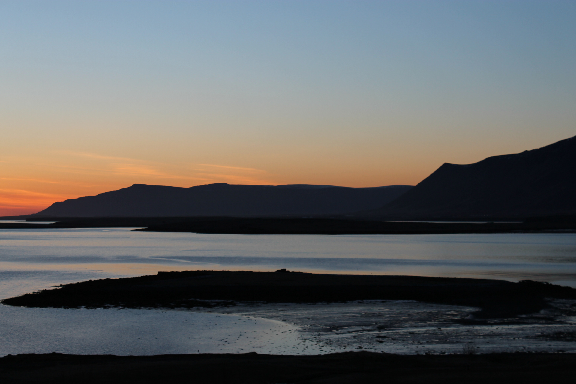 Midnight sun in the Arctic