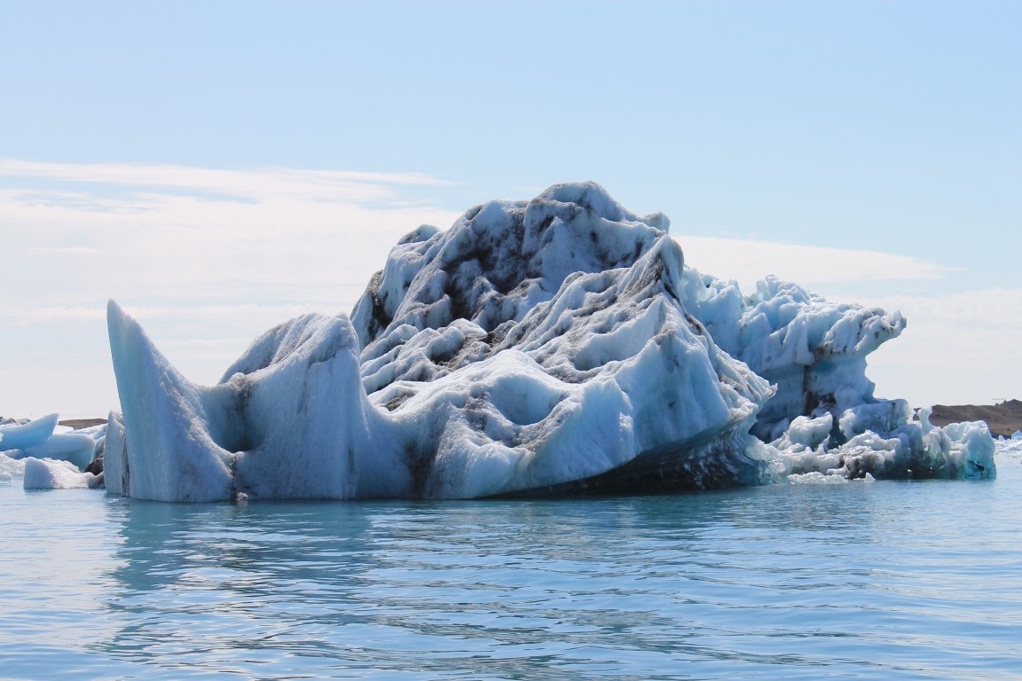 Sea ice is largely present in Greenland