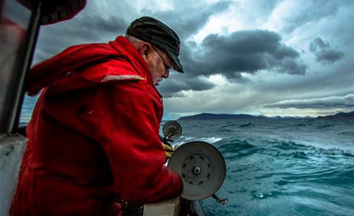 Fisherman on a ship