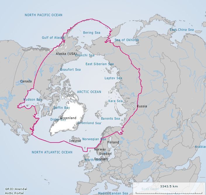 Arctic Boundaries map