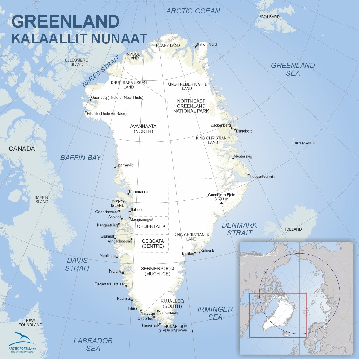 Map of Greenland