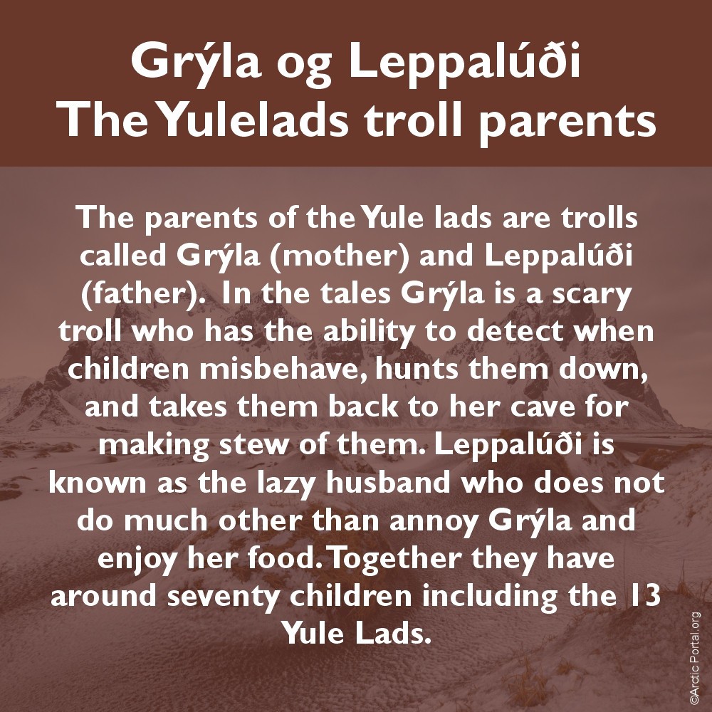 Grýla og Leppalúði (The Yulelads troll parents) - About