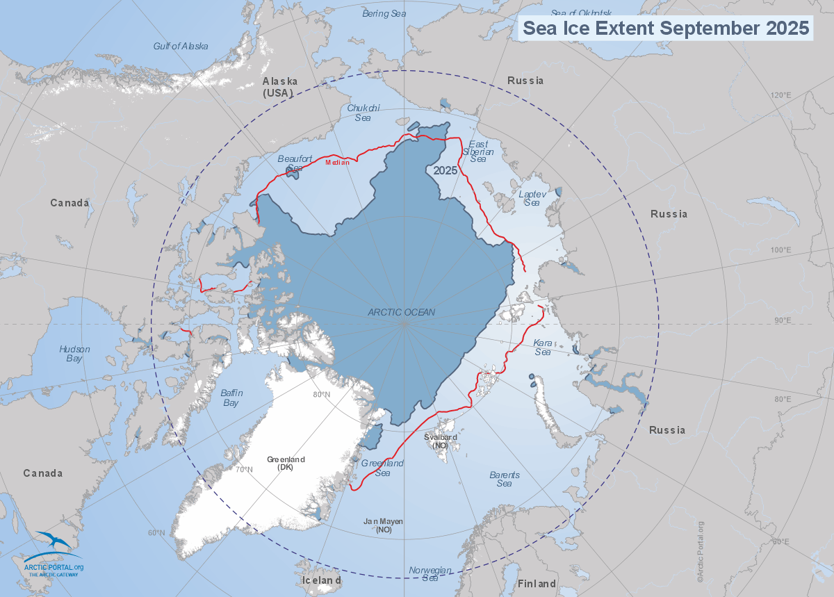 Sea Ice Extent September 2025