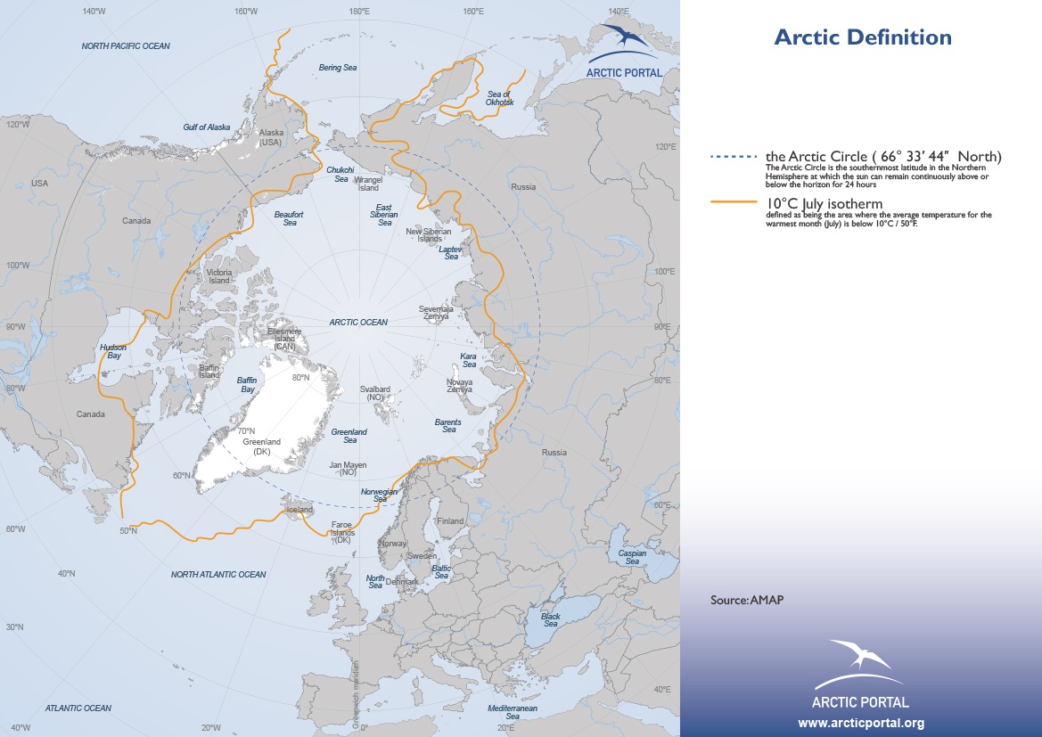 Arctic Portal Map - Arctic 10ºC Isotherm