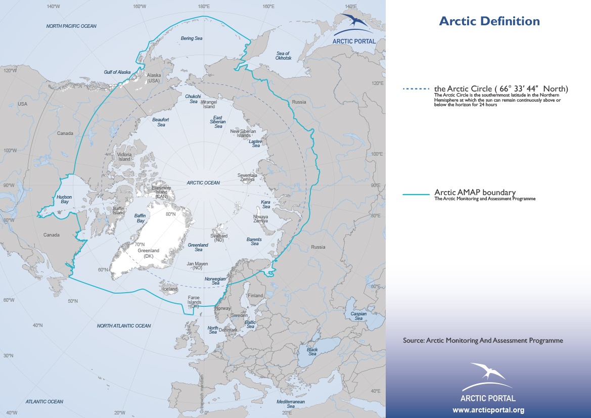 Arctic Portal Map - Arctic AMAP Boundary