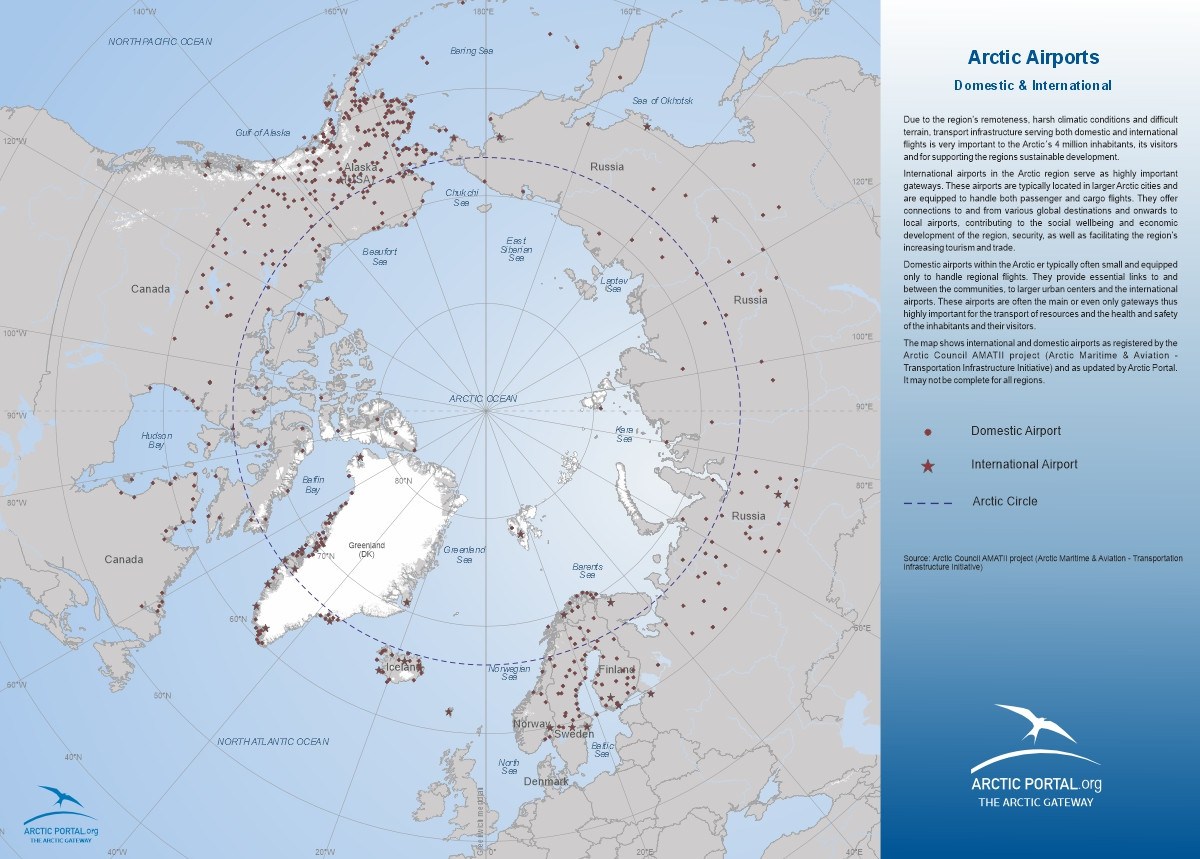Arctic Portal Map - Airports in the Arctic