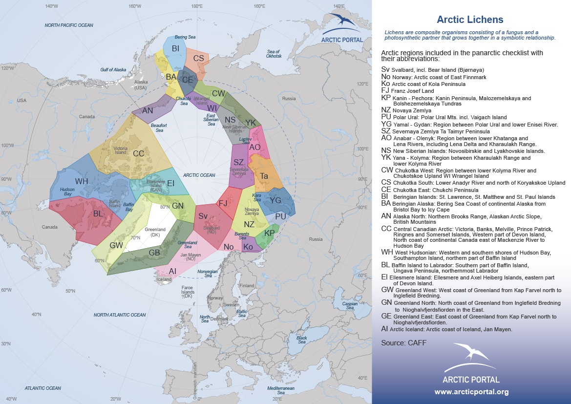 Arctic Portal Map - Arctic Lichens