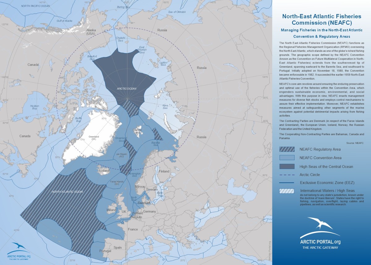 Arctic Portal Map - North-East Atlantic Fisheries Commission (NEAFC) with EEZs