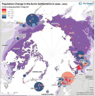 Population Change in the Arctic Settlement in 2000 2017