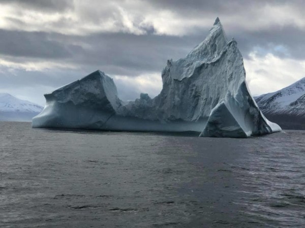 Iceberg at the mouth of Eyjafjörður close up