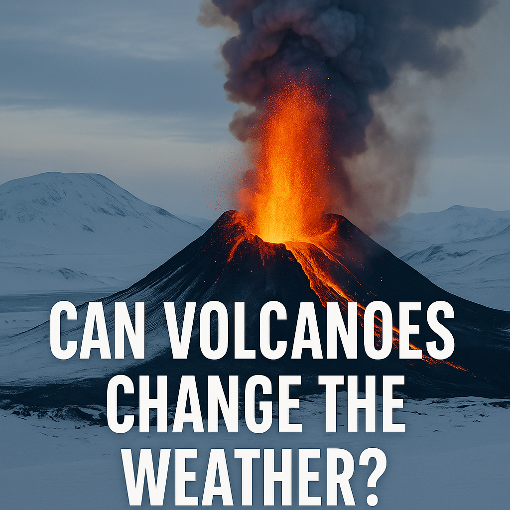 Volcano erupting