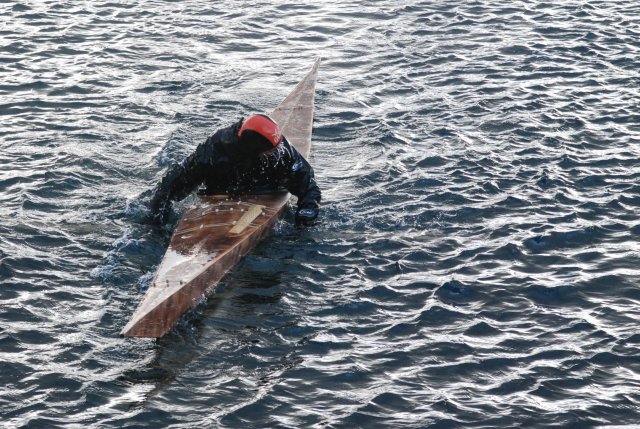 Kayak performance during lunch brake