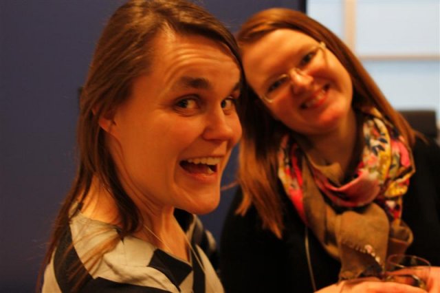 Leena and Magdalena at the AP side event