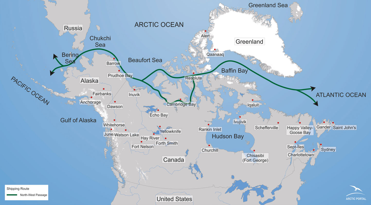 Northwest Passage shipping route