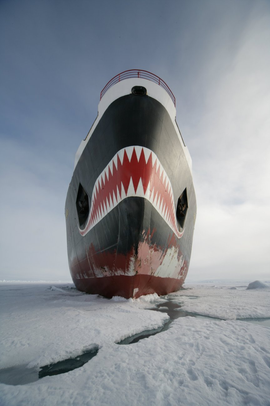 Yamal icebreaker at the North Pole