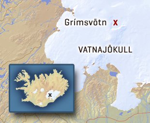 Grímsvötn on a map