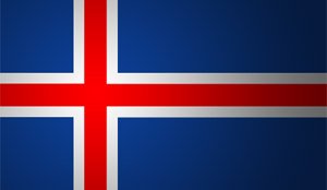 The national flag of Iceland