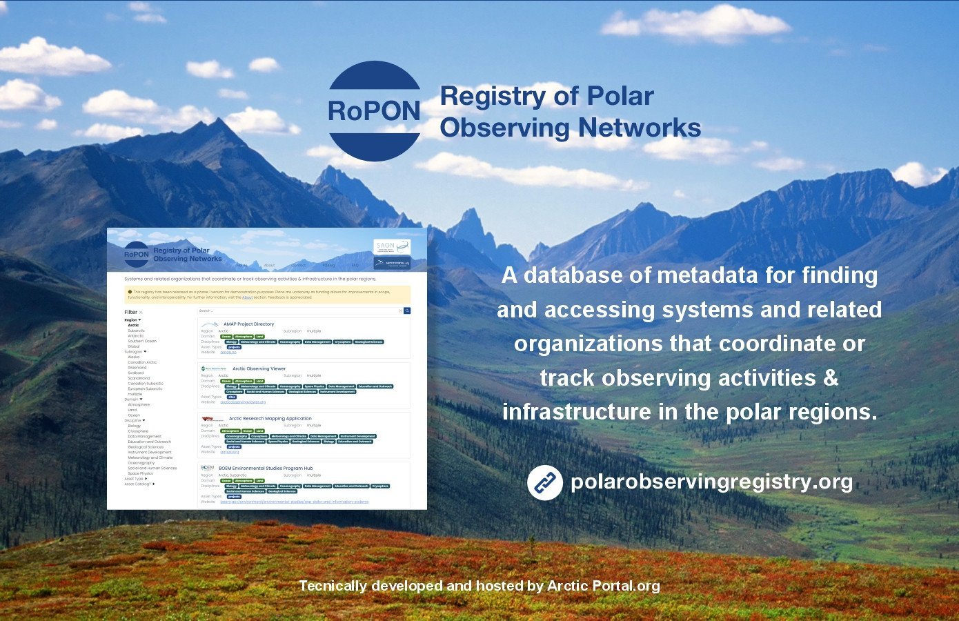 Registry of Polar Observing Networks - RoPON