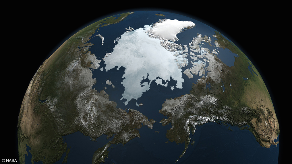 NASA earth globe arctic pacific