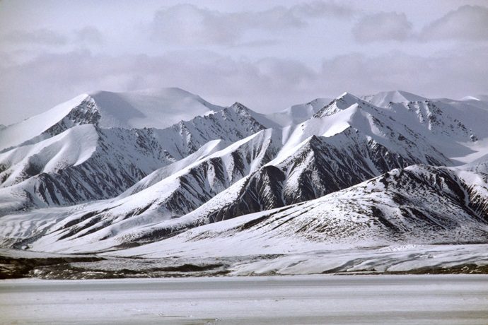 Ice covered mountains