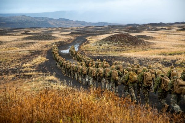 USMarines in Iceland training