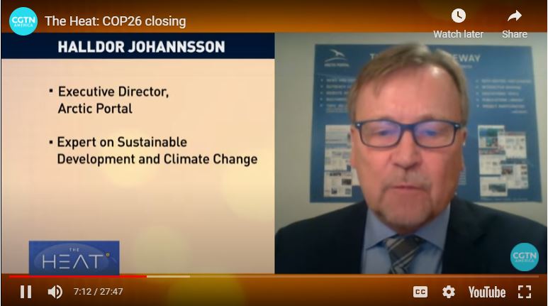 COP26 Halldór Jóhannsson interview