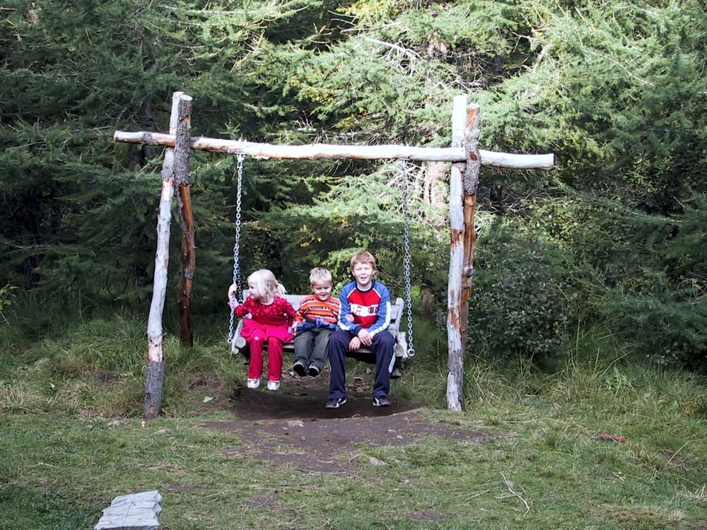 Kids at Kjarnaskógur in Akureyri, Iceland