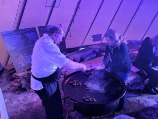 chef Alfred Larsen at the Boaššu/NOMAD Indigenous FoodLab