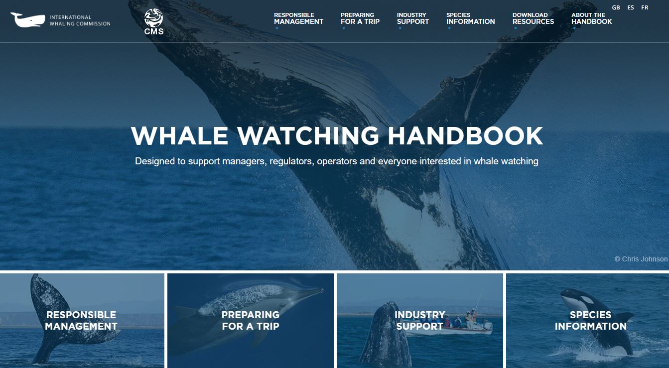 Whale Watching Handbook website