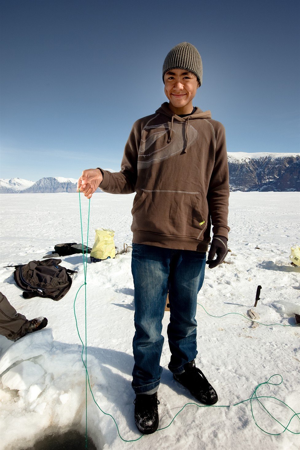 Traditional fishing in Greenland