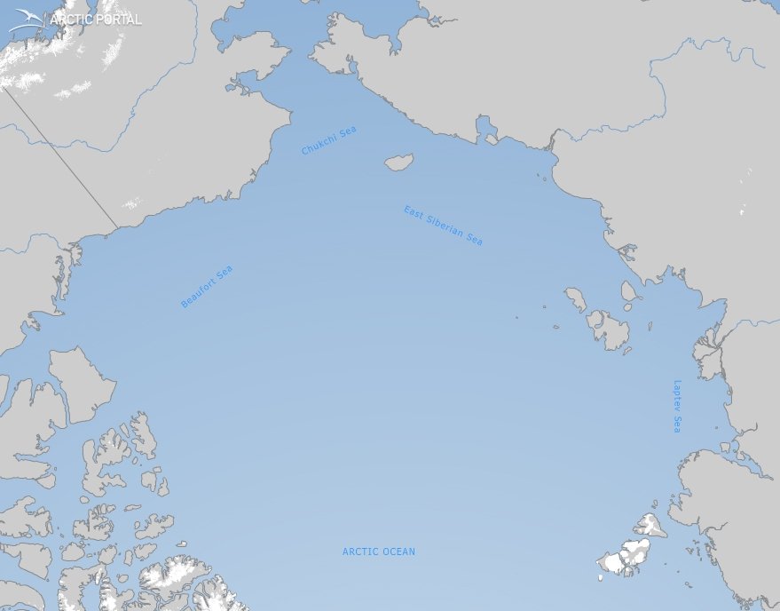 Map of The Laptev Sea