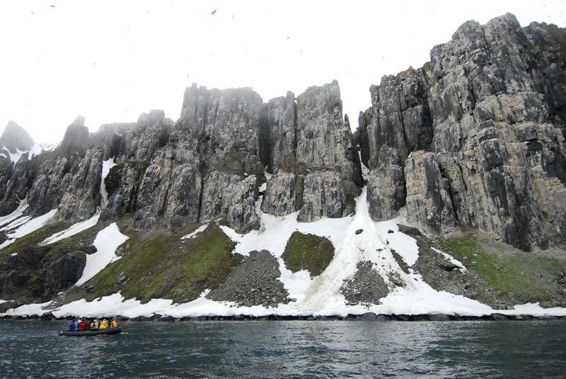 A rocky coast in Svalbard